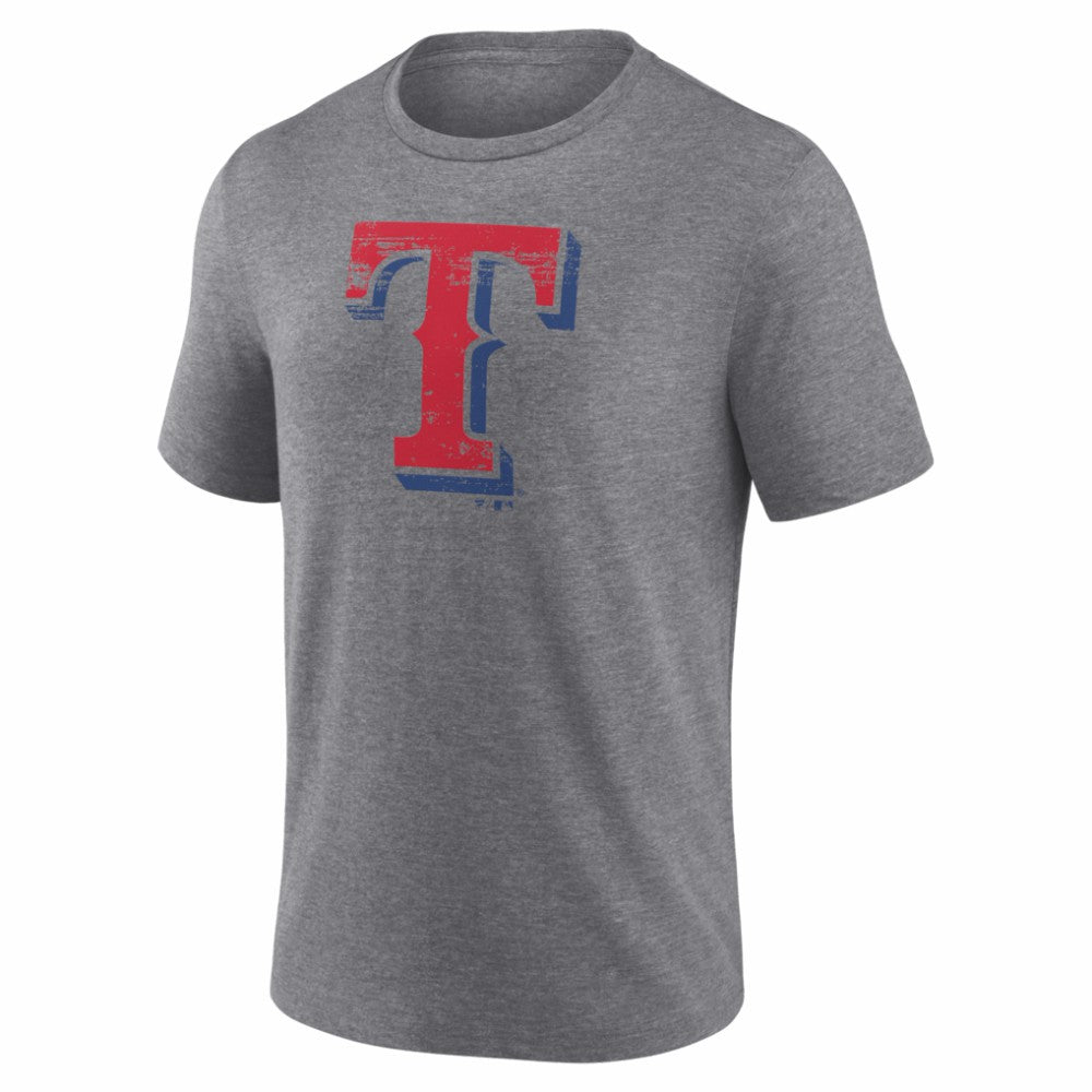 Gray Texas Rangers Heritage Personalized Any Name & Number Tri-Blend T-Shirt