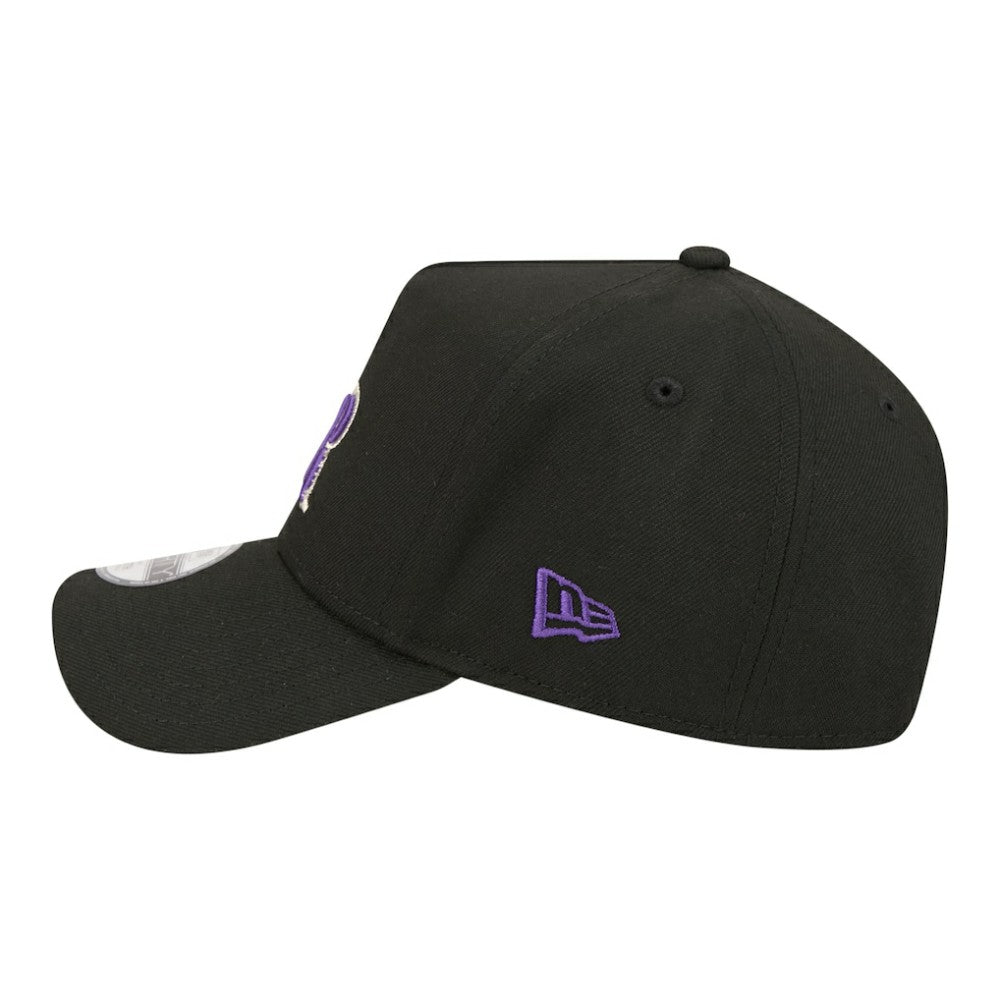 Black Colorado Rockies New Era Youth 9FORTY A-Frame Adjustable Hat