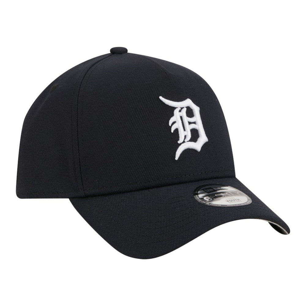 Navy Detroit Tigers New Era Youth 9FORTY A-Frame Adjustable Hat