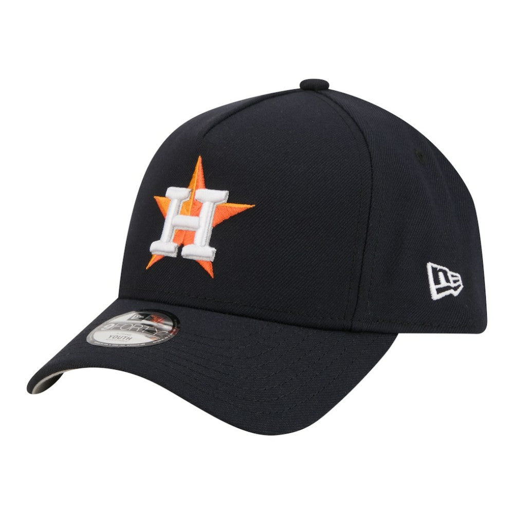 Navy Houston Astros New Era Youth 9FORTY A-Frame Adjustable Hat