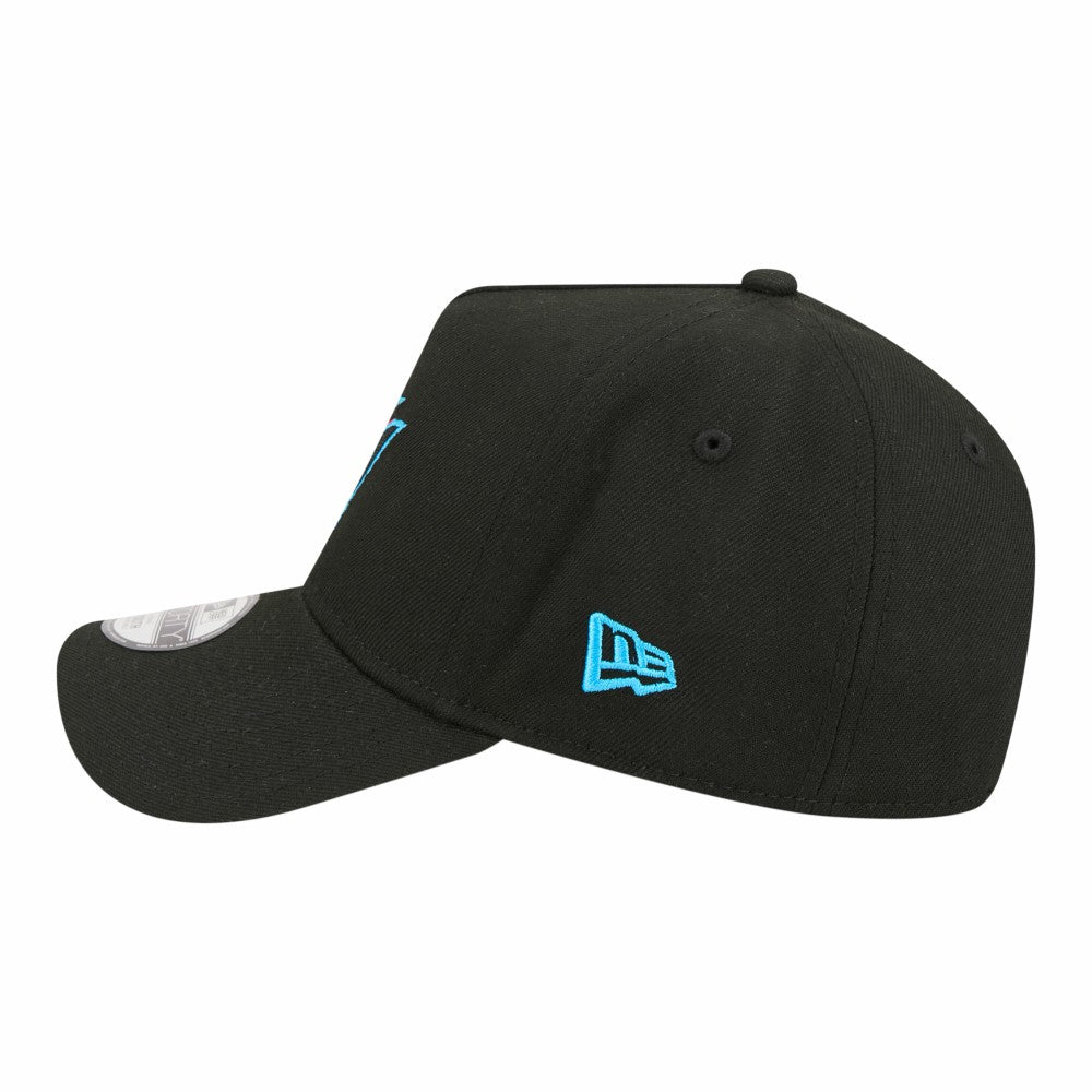 Black Miami Marlins New Era Youth 9FORTY A-Frame Adjustable Hat