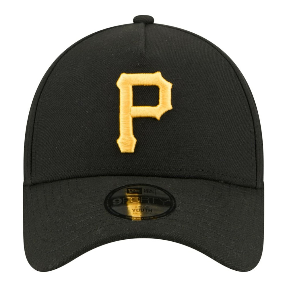 Black Pittsburgh Pirates New Era Youth 9FORTY A-Frame Adjustable Hat