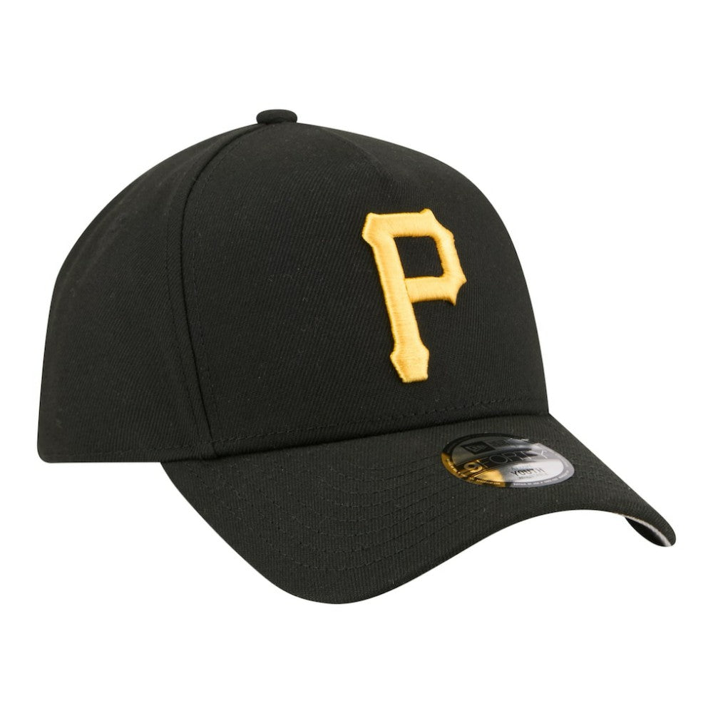 Black Pittsburgh Pirates New Era Youth 9FORTY A-Frame Adjustable Hat