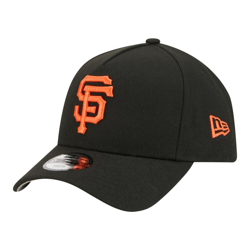 Black San Francisco Giants New Era Youth 9FORTY A-Frame Adjustable Hat