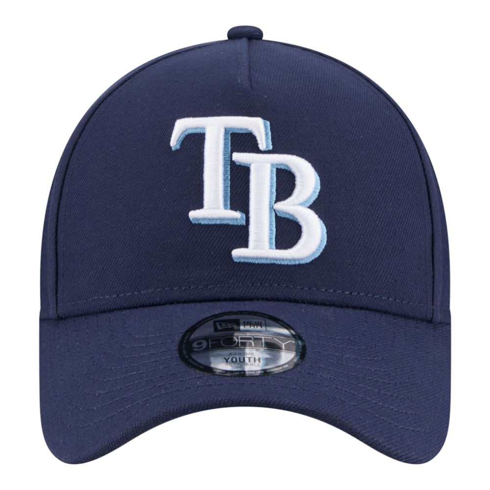 Navy Tampa Bay Rays New Era Youth 9FORTY A-Frame Adjustable Hat