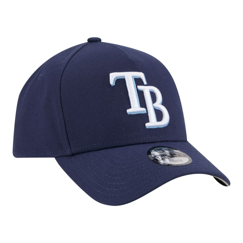 Navy Tampa Bay Rays New Era Youth 9FORTY A-Frame Adjustable Hat