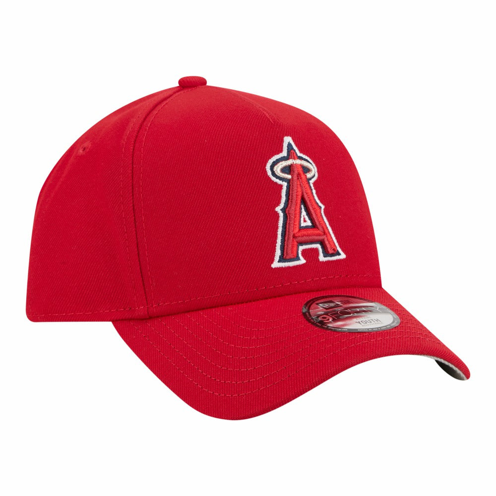 Red Los Angeles Angels New Era Youth 9FORTY A-Frame Adjustable Hat