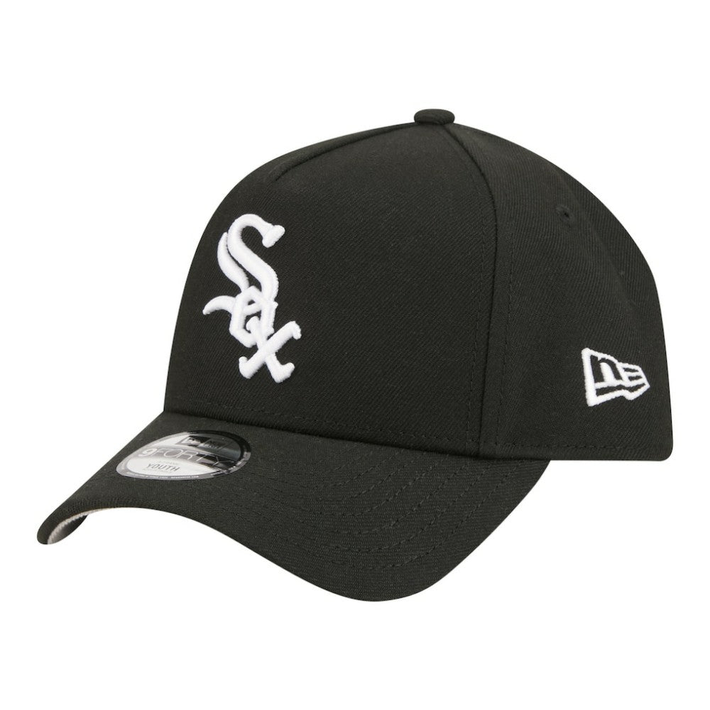 Black Chicago White Sox New Era Youth 9FORTY A-Frame Adjustable Hat
