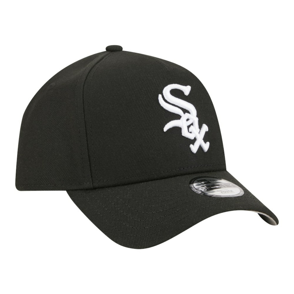 Black Chicago White Sox New Era Youth 9FORTY A-Frame Adjustable Hat