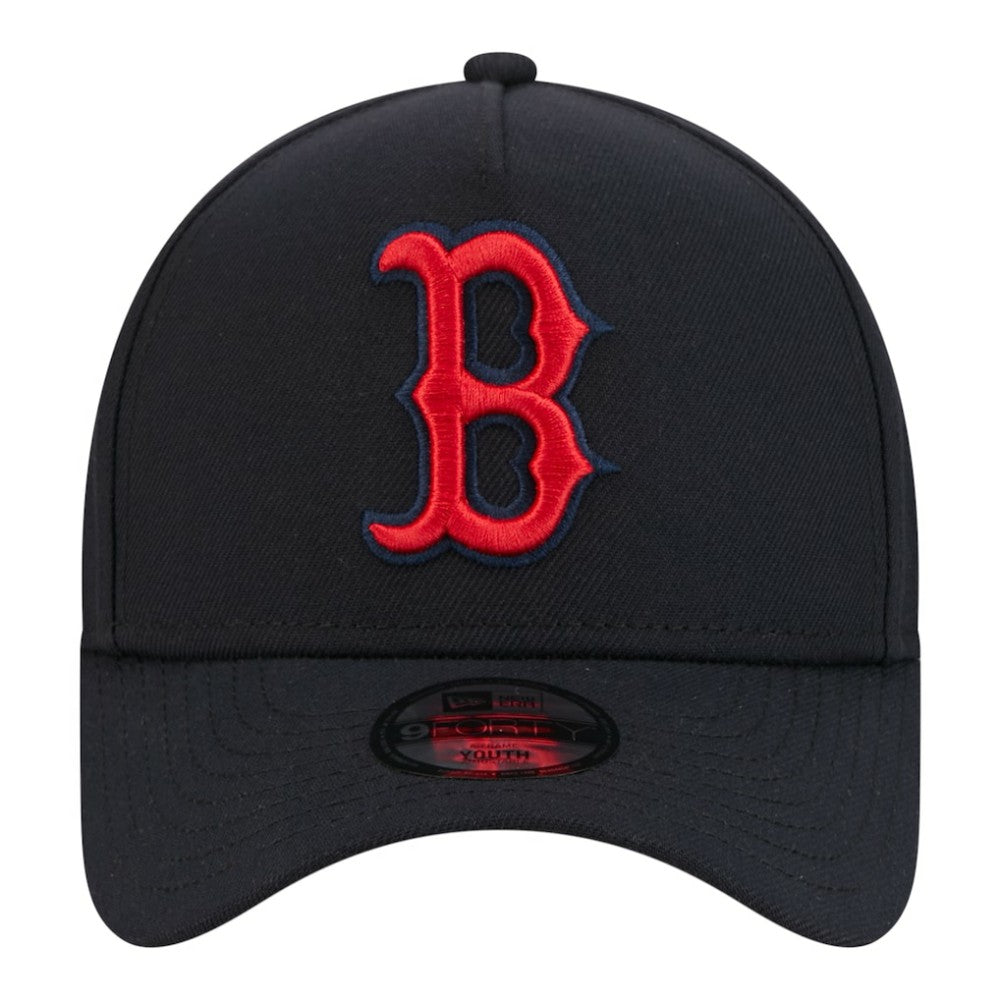 Navy Boston Red Sox New Era Youth 9FORTY A-Frame Adjustable Hat