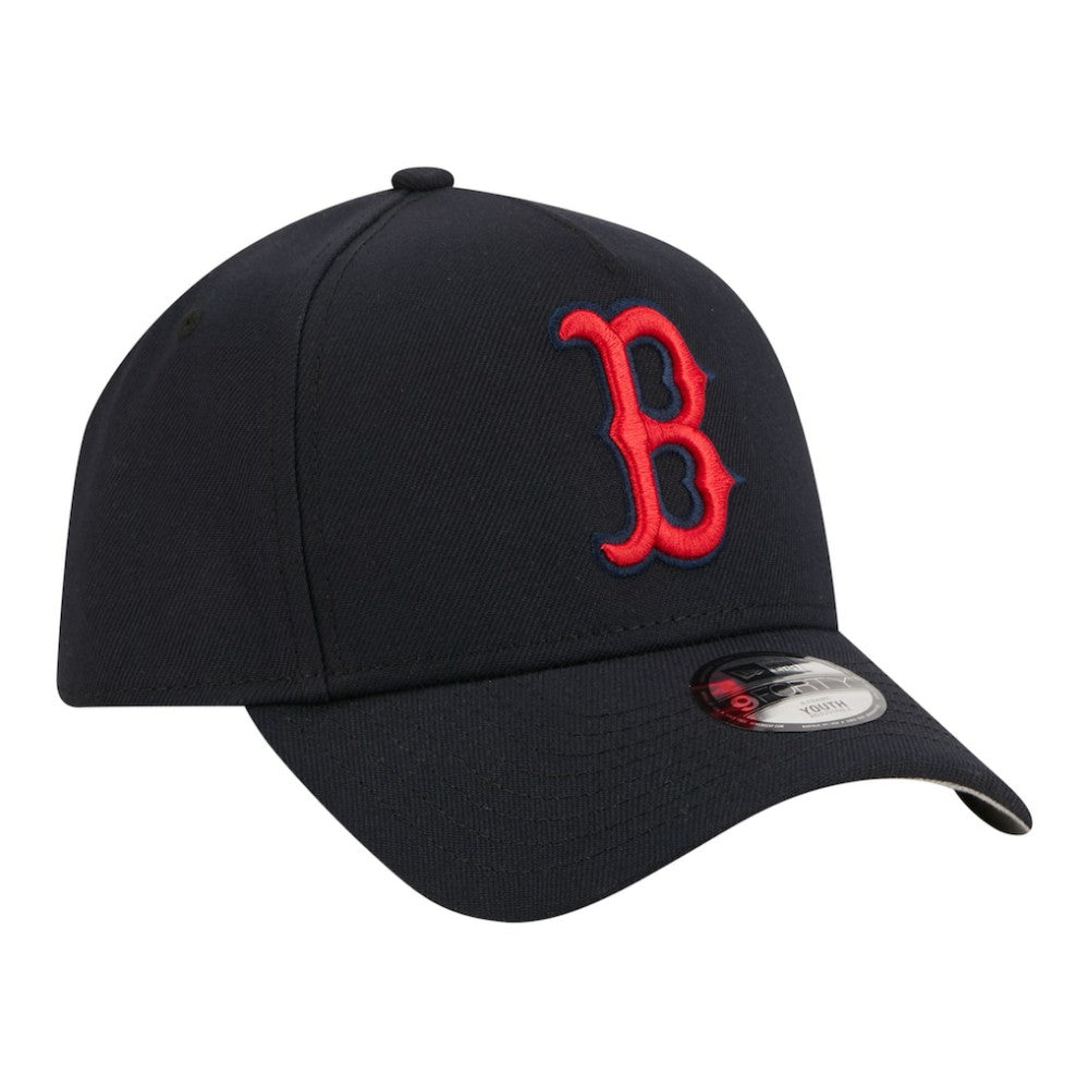 Navy Boston Red Sox New Era Youth 9FORTY A-Frame Adjustable Hat