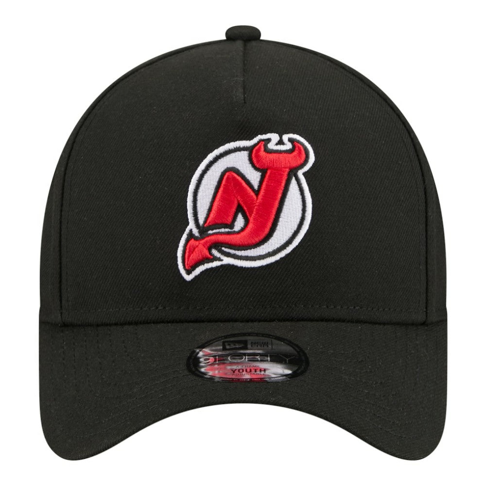 NHL New Jersey Devils New Era Youth 9FORTY A-Frame Adjustable Hat