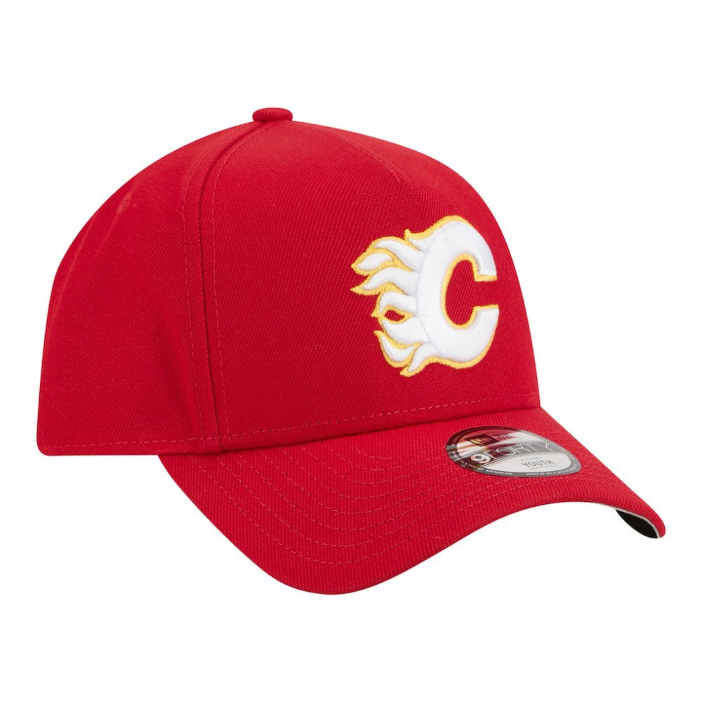 NHL Calgary Flames New Era Youth 9FORTY A-Frame Adjustable Hat