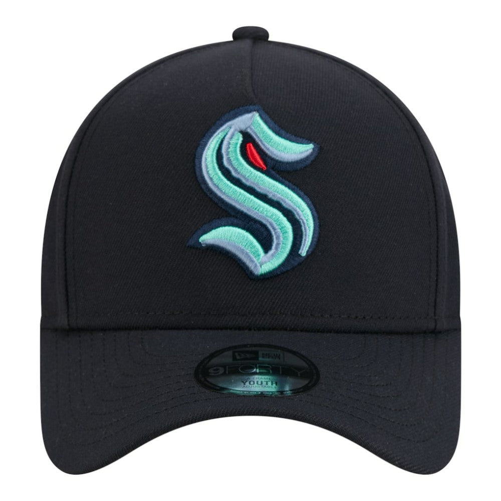 NHL Seattle Kraken New Era Youth 9FORTY A-Frame Adjustable Hat