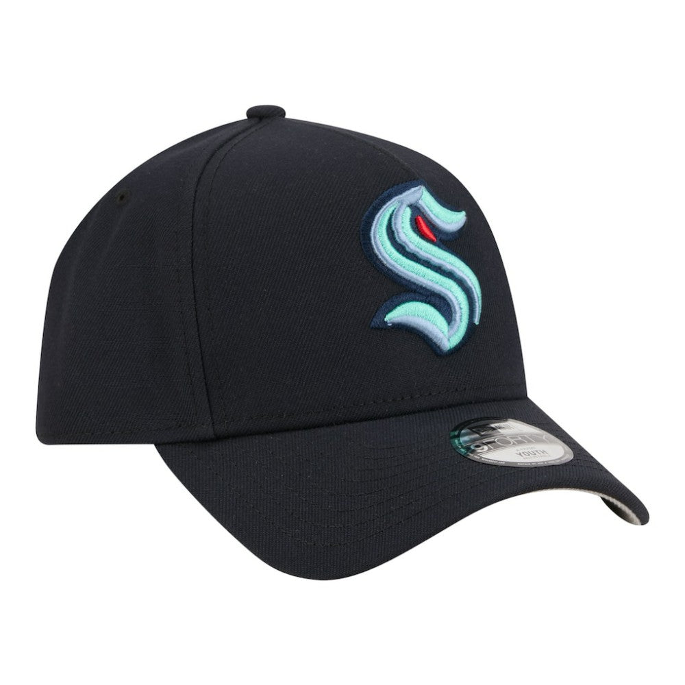NHL Seattle Kraken New Era Youth 9FORTY A-Frame Adjustable Hat