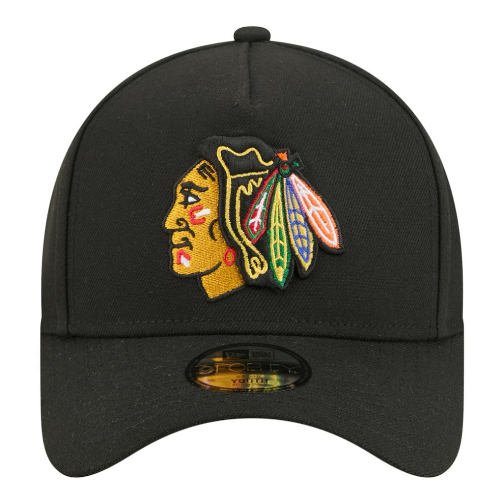 NHL Chicago Blackhawks New Era Youth 9FORTY A-Frame Adjustable Hat