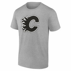 NHL Calgary Flames Big & Tall Personalized Name & Number Monochrome T-Shirt