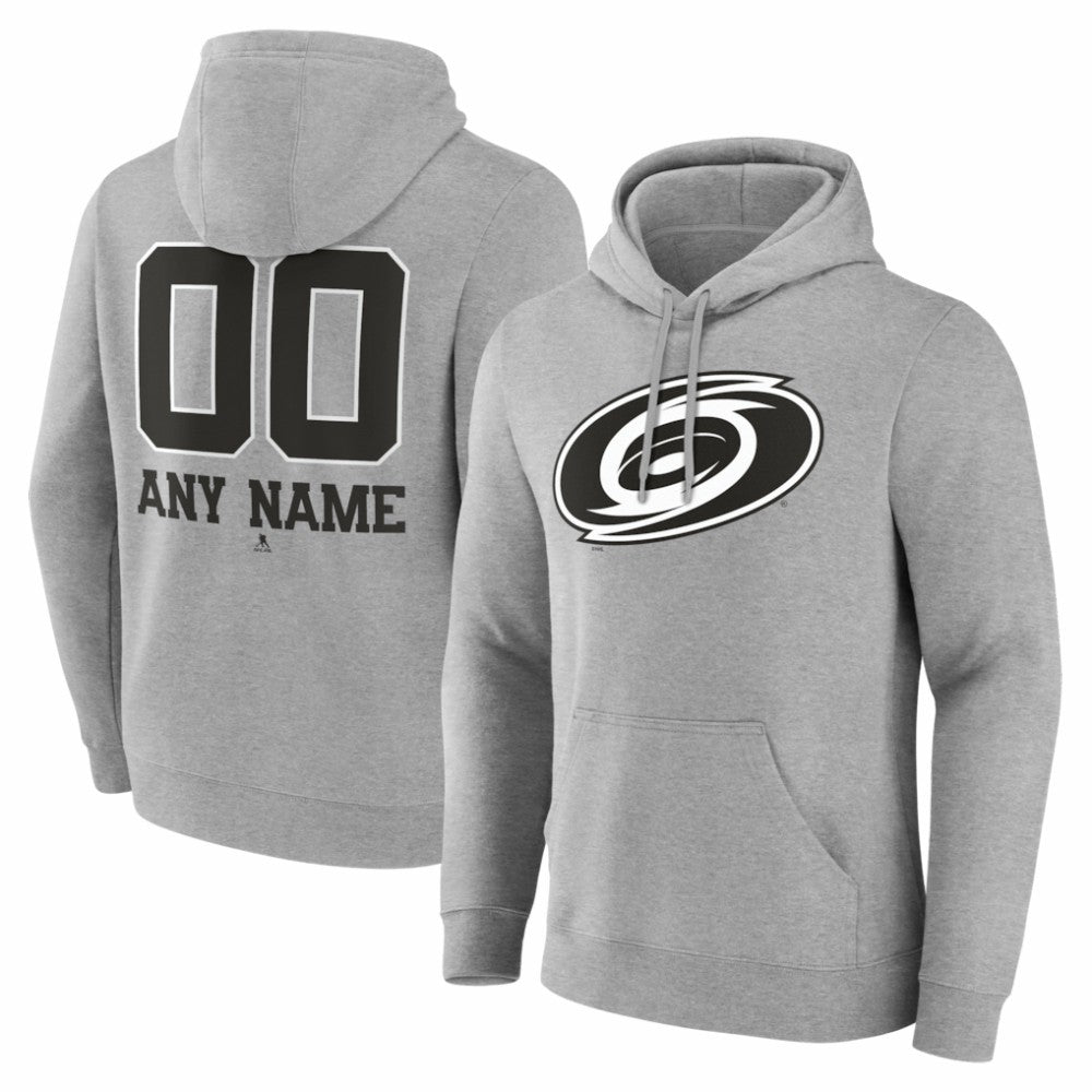 NHL Carolina Hurricanes Big & Tall Personalized Name & Number Monochrome Pullover Hoodie