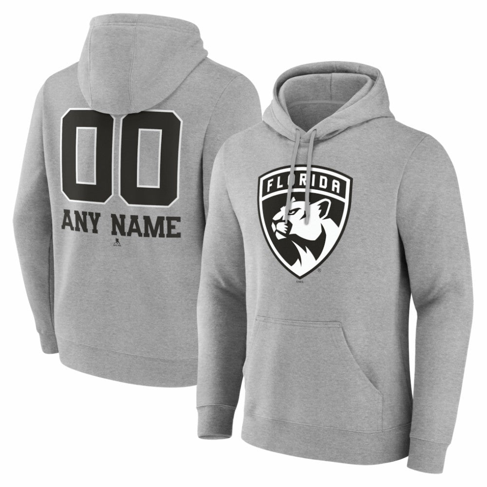 NHL Florida Panthers Big & Tall Personalized Name & Number Monochrome Pullover Hoodie