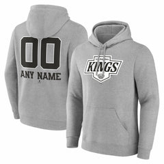 NHL Los Angeles Kings Big & Tall Personalized Name & Number Monochrome Pullover Hoodie