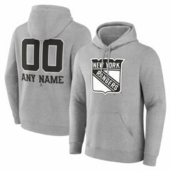 NHL New York Rangers Big & Tall Personalized Name & Number Monochrome Pullover Hoodie