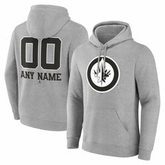 NHL Winnipeg Jets Big & Tall Personalized Name & Number Monochrome Pullover Hoodie