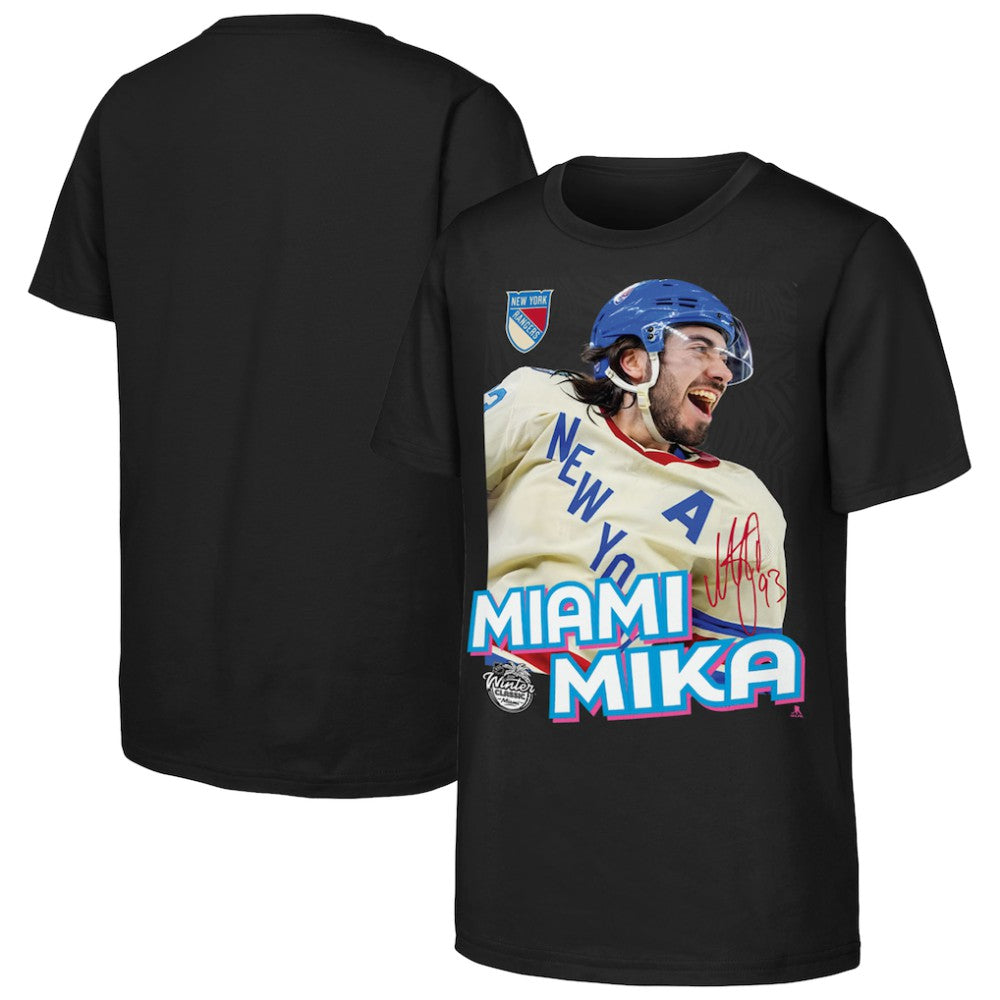 NHL Mika Zibanejad New York Rangers Outerstuff Youth Miami Mika T-Shirt