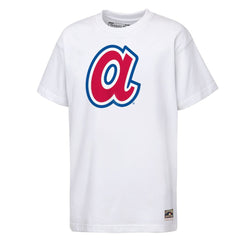 White Atlanta Braves Mitchell & Ness Cooperstown Concession T-Shirt