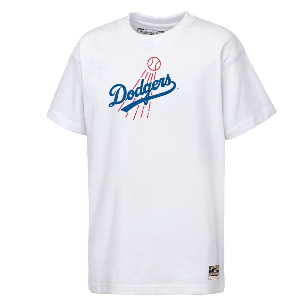 White Los Angeles Dodgers Mitchell & Ness Cooperstown Concession T-Shirt