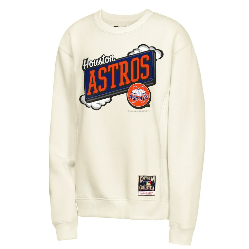 Natural Houston Astros Mitchell & Ness Youth Retro Billboard Sweatshirt