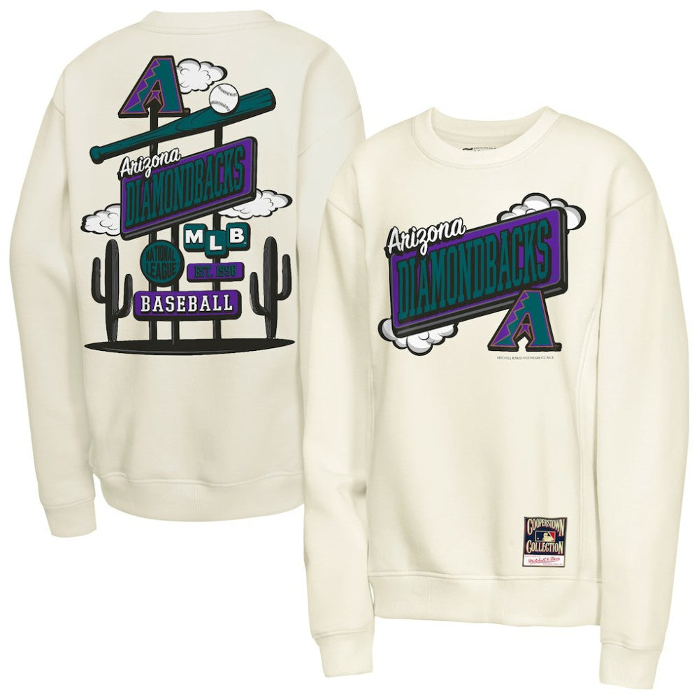 Natural Arizona Diamondbacks Mitchell & Ness Youth Retro Billboard Sweatshirt