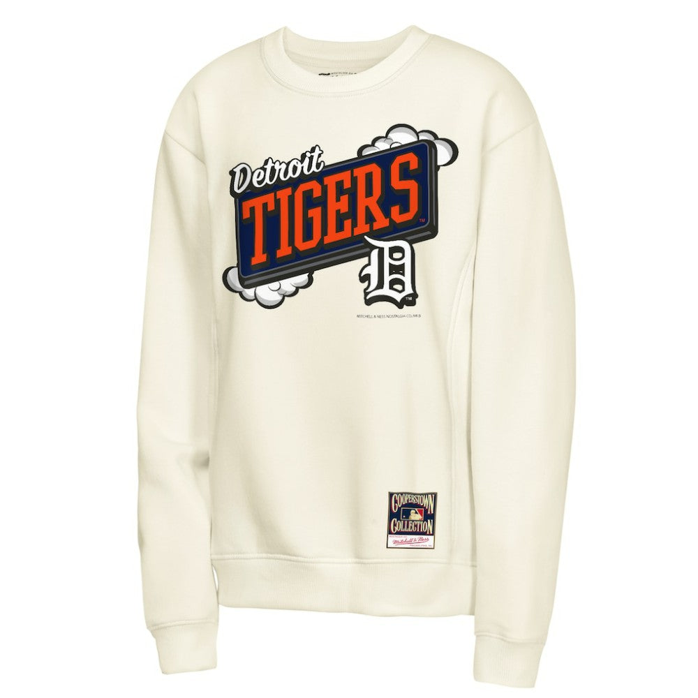 Natural Detroit Tigers Mitchell & Ness Youth Retro Billboard Sweatshirt