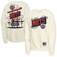 Natural New York Mets Mitchell & Ness Youth Retro Billboard Sweatshirt
