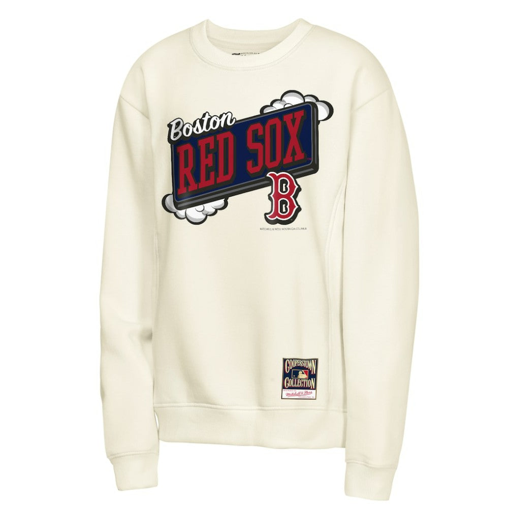 Natural Boston Red Sox Mitchell & Ness Youth Retro Billboard Sweatshirt