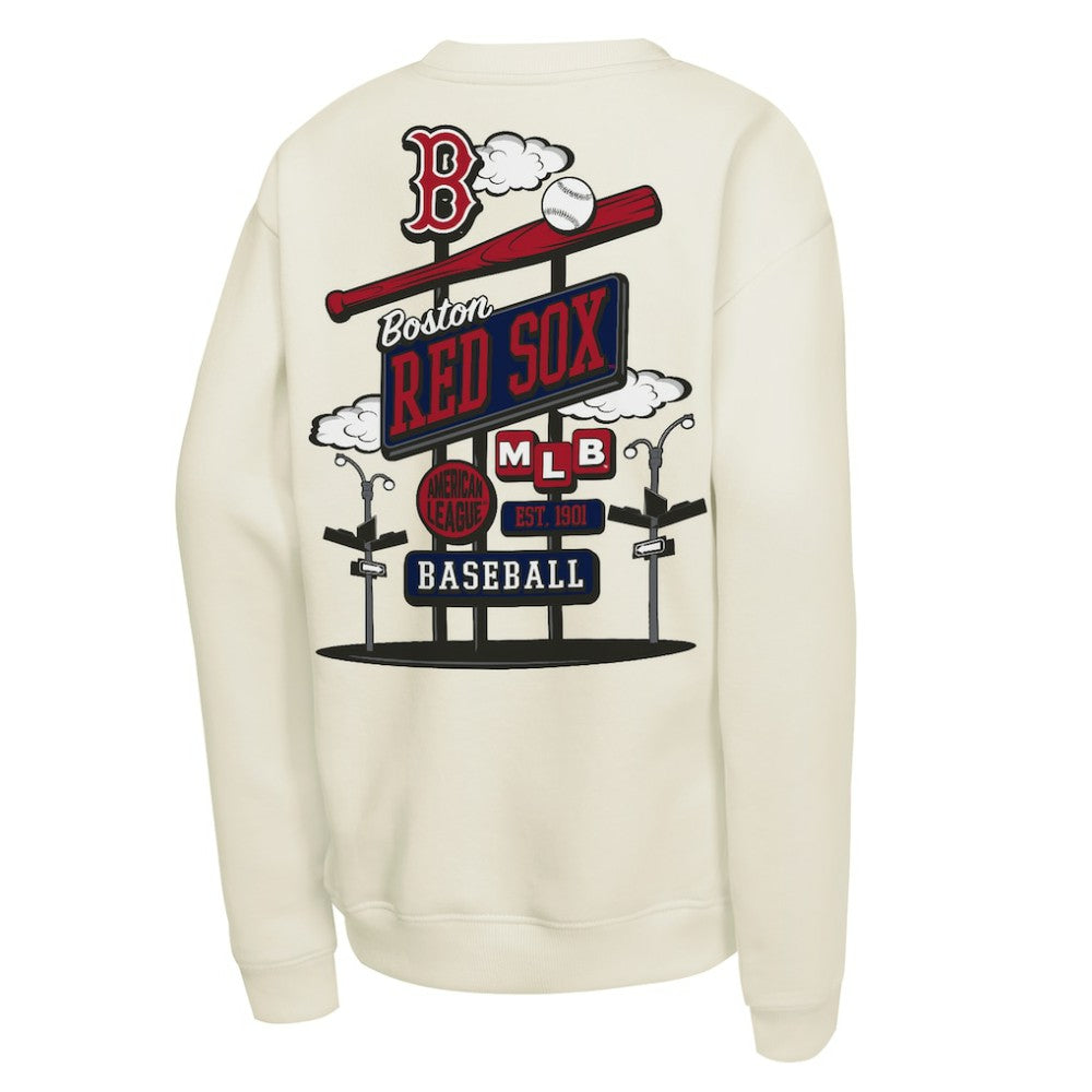 Natural Boston Red Sox Mitchell & Ness Youth Retro Billboard Sweatshirt