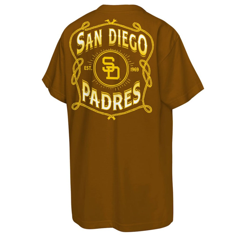 Brown San Diego Padres Mitchell & Ness Youth Cooperstown Rodeo Rope T-Shirt