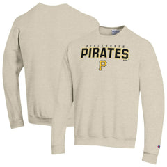Oatmeal Pittsburgh Pirates Champion Eco Powerblend Sweatshirt