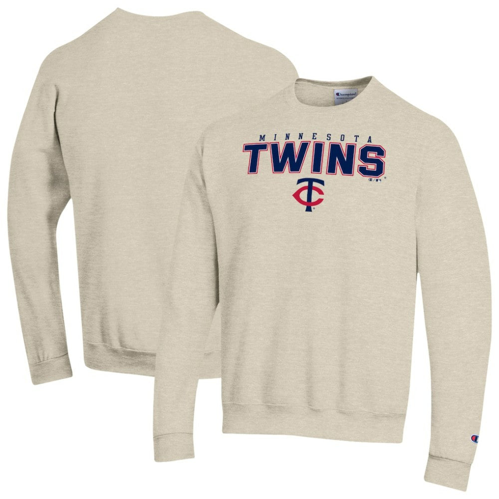 Oatmeal Minnesota Twins Champion Eco Powerblend Sweatshirt
