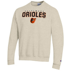 Oatmeal Baltimore Orioles Champion Eco Powerblend Sweatshirt