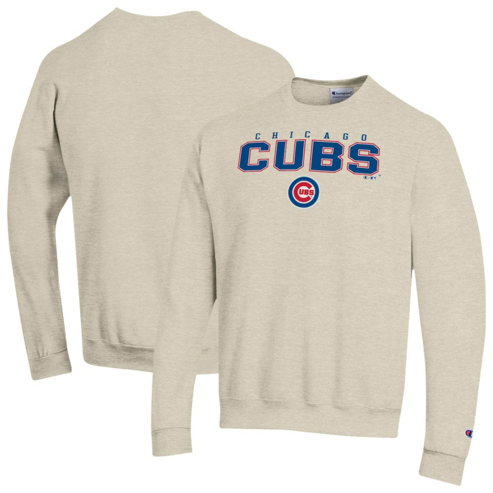 Oatmeal Chicago Cubs Champion Eco Powerblend Sweatshirt
