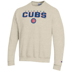Oatmeal Chicago Cubs Champion Eco Powerblend Sweatshirt