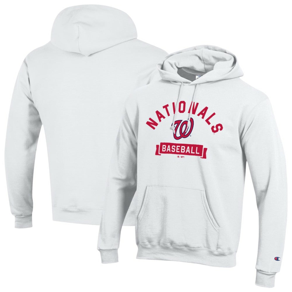 White Washington Nationals Champion Eco Powerblend Hoodie