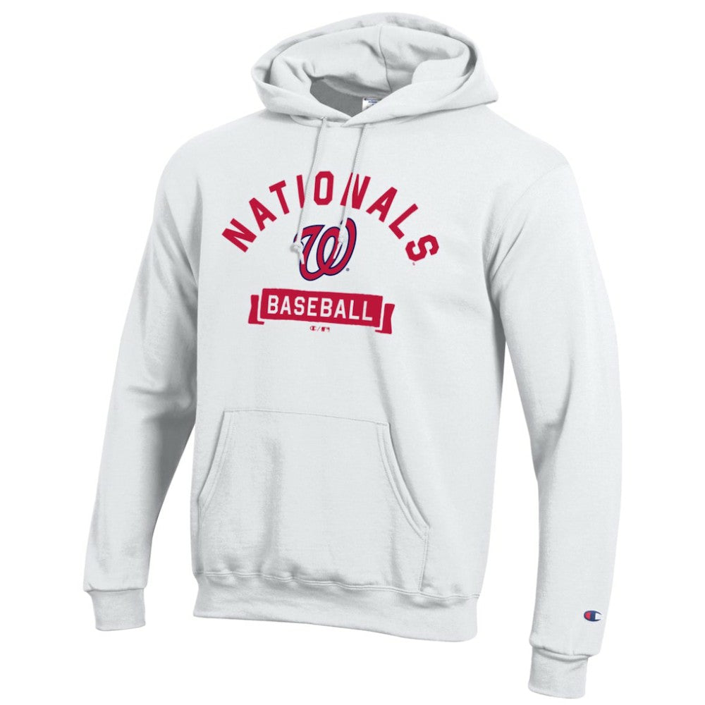 White Washington Nationals Champion Eco Powerblend Hoodie