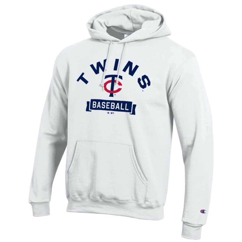 White Minnesota Twins Champion Eco Powerblend Hoodie