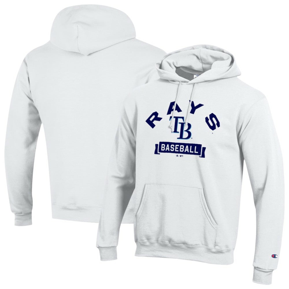 White Tampa Bay Rays Champion Eco Powerblend Hoodie
