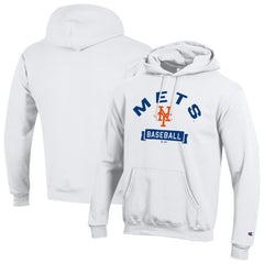 White New York Mets Champion Eco Powerblend Hoodie