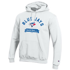 White Toronto Blue Jays Champion Eco Powerblend Hoodie