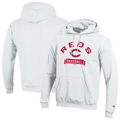 White Cincinnati Reds Champion Eco Powerblend Hoodie