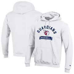 White Cleveland Guardians Champion Eco Powerblend Hoodie