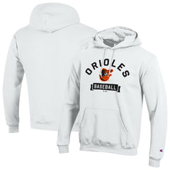 White Baltimore Orioles Champion Eco Powerblend Hoodie